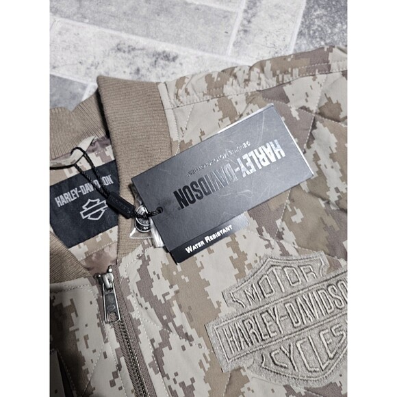 New Harley Davidson Quilted Park Jacket Woven Camo 97400-24VM/002L Mens Size 2XL - Picture 5 of 11
